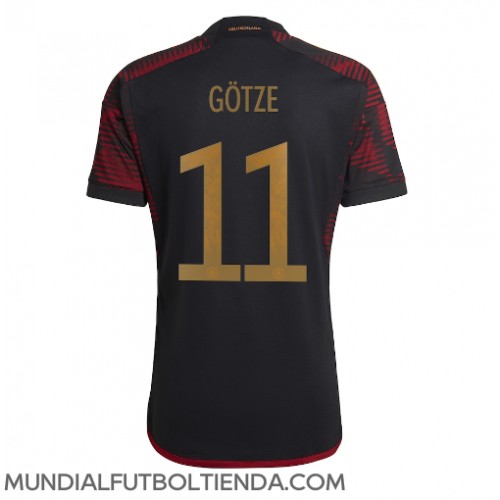 Camiseta Alemania Mario Gotze #11 Segunda Equipación Replica Mundial 2022 mangas cortas